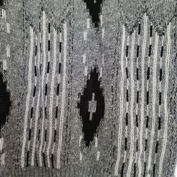 Vintage Knit Sweater Black Grey Size Large - Picture 6 of 10